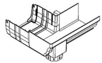 265mm                               90° Degree                      Box Gutter                Adaptor with   Outlet Left