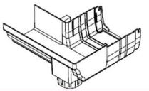 265mm                               90° Degree                      Box Gutter                Adaptor with   Outlet Right