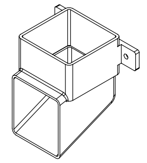 Bottom Elbow Shoe for Square Downpipe