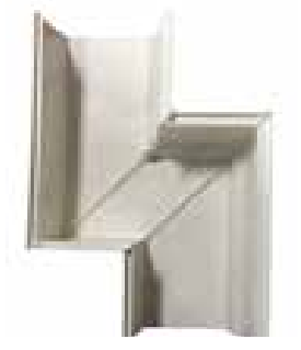 Dogleg Gutter Corner Left (Standard 80mm offset to step around brick)