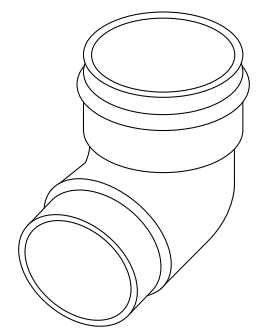 Downpipe 67° Obtuse Bend (Round)