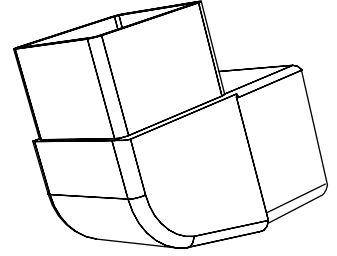 Downpipe 67° Obtuse Bend (Square)