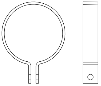 Downpipe Socket Clip (Round) - Connects Downpipe to         Host Wall