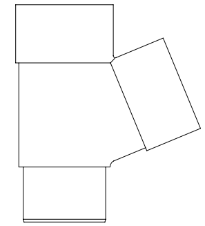 Downpipe 'Y' Branch (Square)