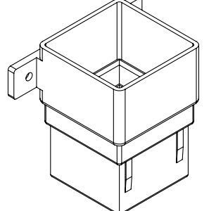 Gutter to Round Downpipe Adaptor + Round Downpipe Joiner