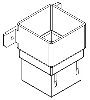 Gutter to Round Downpipe Adaptor + Round Downpipe Joiner