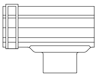 Right Hand Classic Gutter Stop End Outlet (Wall Mounted)